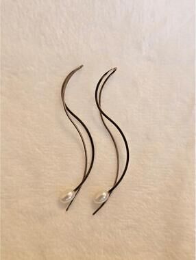 Unique Silver Earrings With Pearls